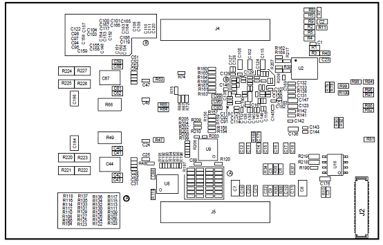 工业通信引擎AMIC110 ICE PCB元件布局图(底层) 工业通信引擎AMIC110 ICE PCB元件布局图(底层)