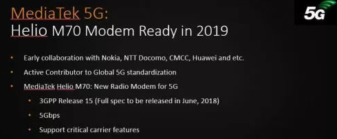 联发科发布芯片基带M70 与高通\/华为抢食5G技