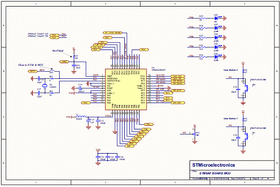 图7. stm8af评估板电路图(3):mcu
