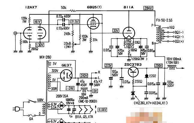 811电子管功放电路图