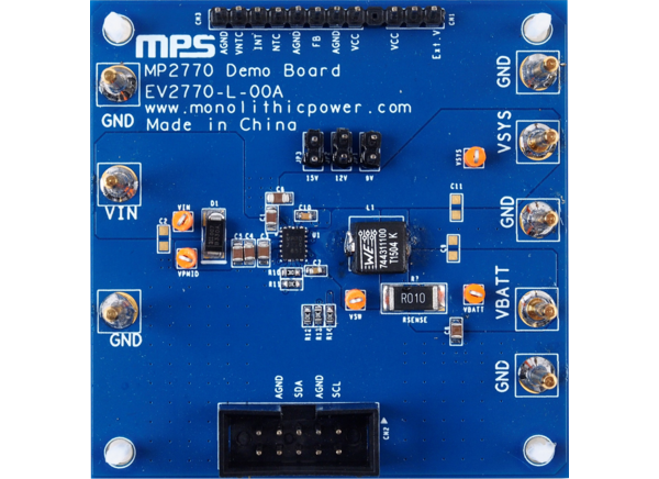 MPS EV2770-L-00A评估板(MP2770开关模式电池充电和系统电源路径管理设备)的介绍、特性、及应用