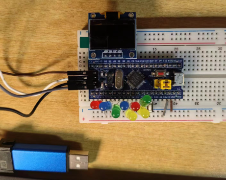 stm32按鍵控制燈閃爍與停止