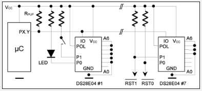 DS28E04-100 4096位、可尋址、1-Wire EEPROM，帶有PIO