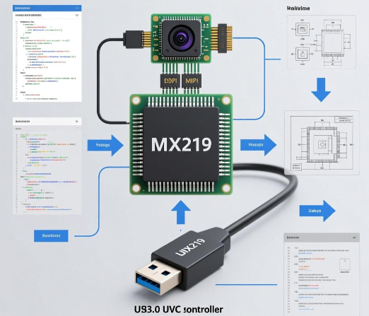fpga MIPI 采集IMX219 图像 通过USB3.0 uvc传输（源码+原理图）