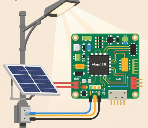 基于ATmega128L單片機的太陽能路燈设计方案