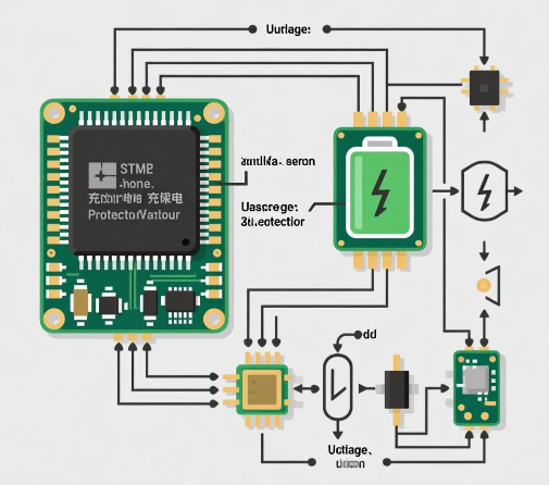 基于STM32F042F6P6单片机的锂电池充放电保护电路设计方案
