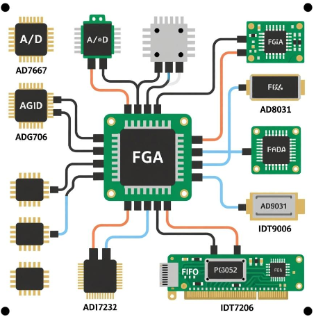 基于FPGA+ADG706+A/D转换器AD7667+AD8031+IDT7206+PCI9054实现多通道数据采集系统设计方案