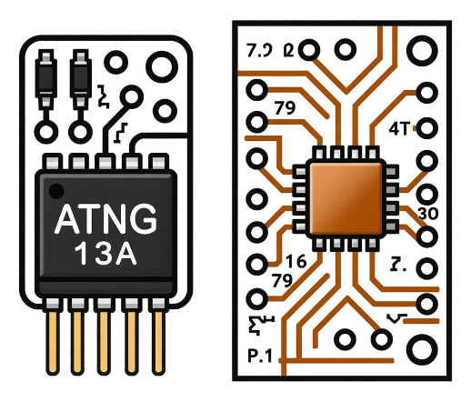 基于 ATtiny13A 的微型微控制器（原理图+PCB）