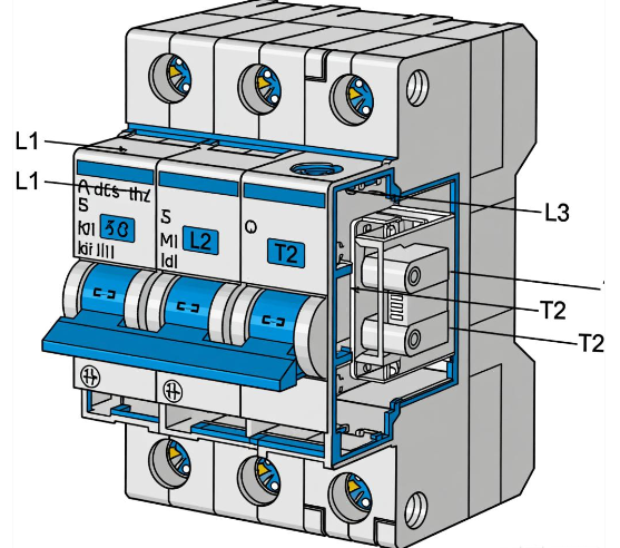 三相空气开关接线图