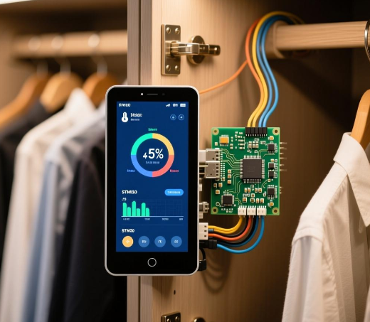 基于STM32单片机的紫外线恒温除湿消毒TFT屏显示智能衣柜系统（原理图+代码）