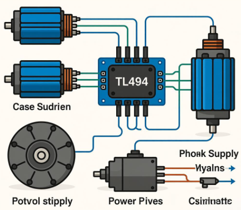 基于TL494在五相混合式步进电动机驱动器中的应用方案