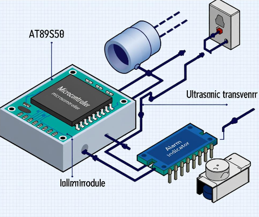 基于AT89S51单片机的超声波传感器汽车防撞报警系统设计方案
