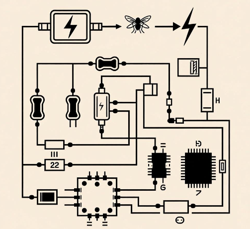 电子灭蝇器电路原理图