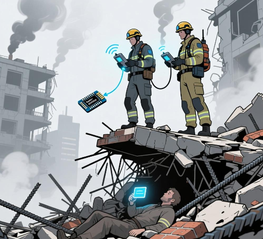 基于NodeMCU ESP8266的坍塌建筑物中受害者与救援人员通信模型