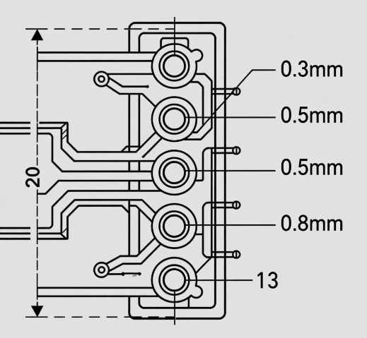 PCB的CAM做钻孔资料内外直连加多大孔合适