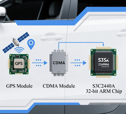 基于GPS和CDMA+S3C2440A 32位ARM芯片的物流运输车辆监控系统设计方案