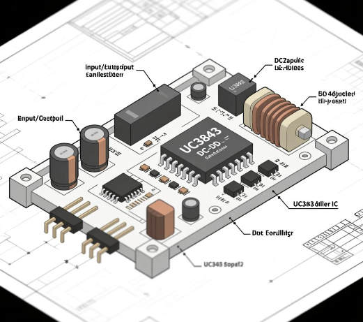 基于UC3843芯片的高效DC-DC模块电源设计