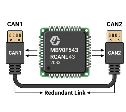 基于MB90F543微控制器的双CAN冗余设计