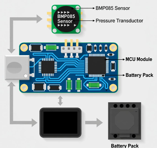 基于BMP085的一种便携式海拔高度测量系统设计