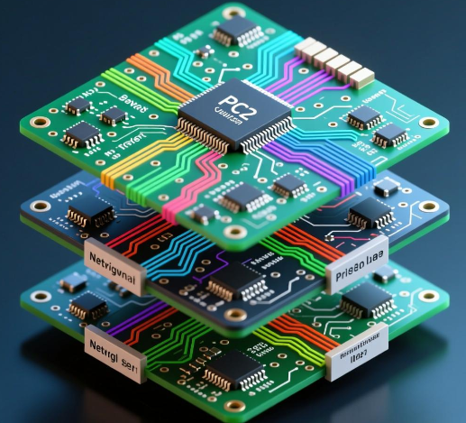 pcb四层板中间两层走什么线