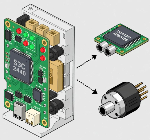 基于16/32位RISC处理器S3C2440+语音芯片UDA1341+压力传感器MPX5100实现拳击娱乐系统设计方案