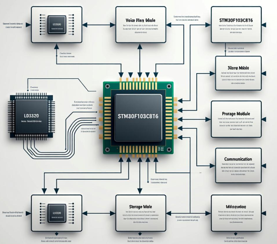 基于32位处理器STM32F103C8T6+LD3320芯片的嵌入式语音识别电路模块设计方案