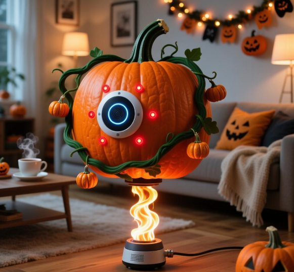 基于超声波传感器的万圣节喷火南瓜