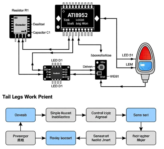 基于AT89S52单片机的汽车尾灯控制器设计