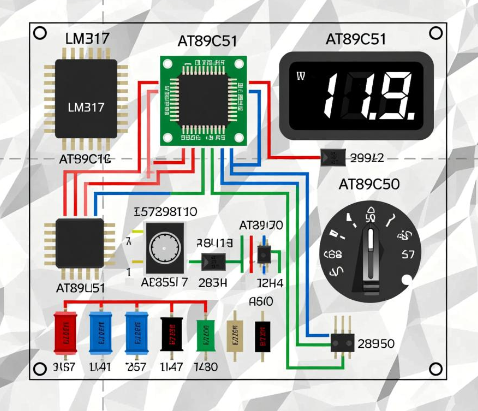 基于LM317和AT89C51的数字显示可调稳压电源设计