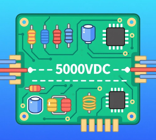 PCB电路板上两线间电压差5000VDC,需间隔多少mm？