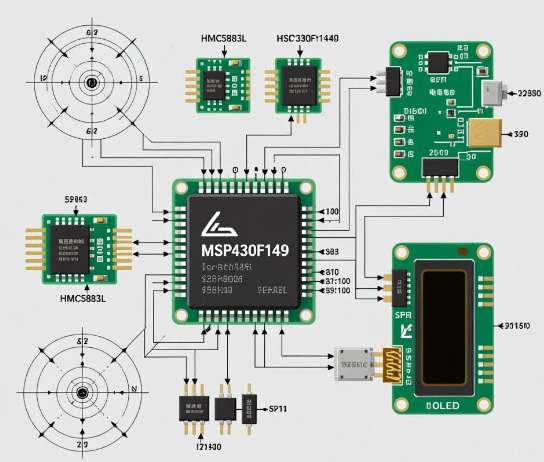 基于MSP430F149的电子罗盘设计