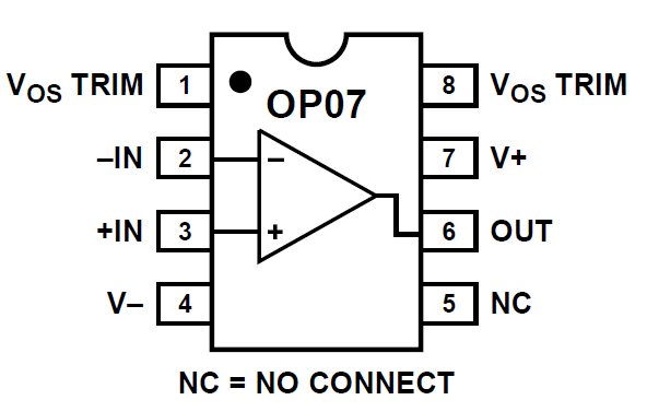 OP07超低失调电压运算放大器详解
