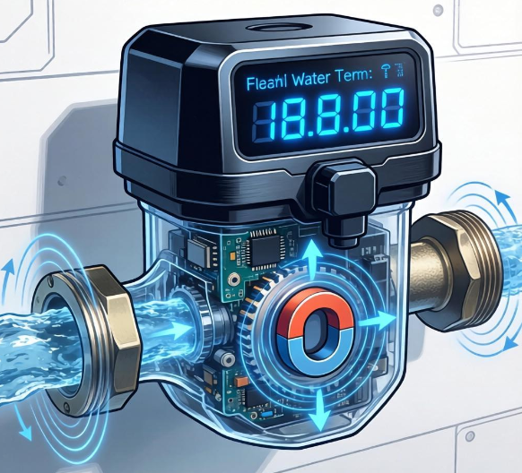 霍尔磁传感器在智能水表上的应用