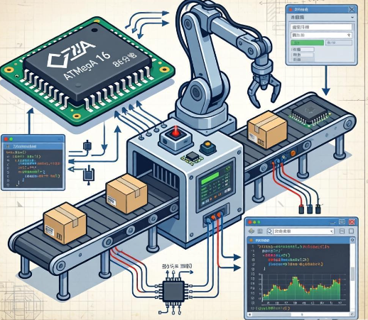 基于ATmega16单片机的包裹智能分拣系统设计如何仿真