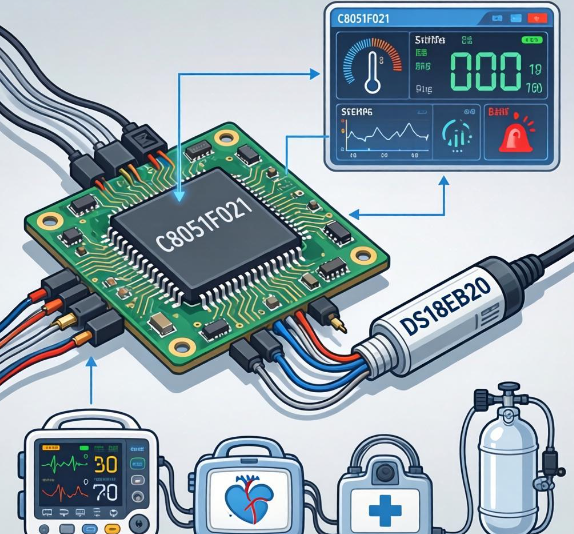 基于C8051F021单片机+DSl8B20数字温度传感器在远程诊断与急救支援系统中的应用方案