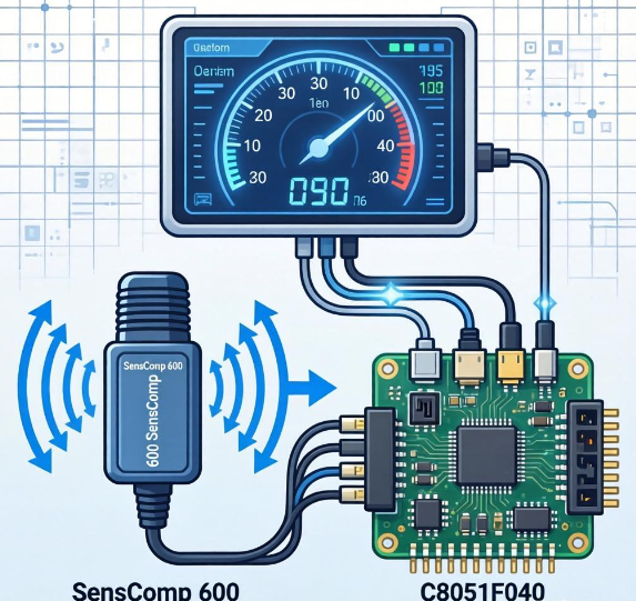 基于SensComp 600声纳传感器和C8051F040单片机的测距系统设计方案