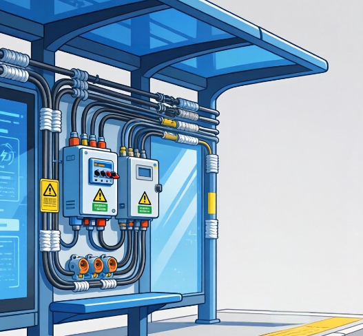 公交站台安全用电解决方案
