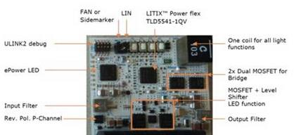 大联大品佳推出LITIX Power Flex TLD5541-1QV的汽车LED大灯解决方案