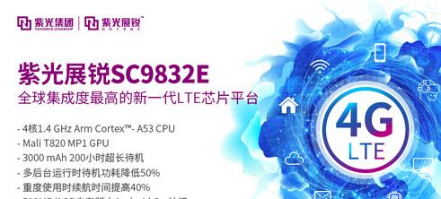 紫光展銳推出全球集成度最高的新一代LTE芯片平臺—SC9832E