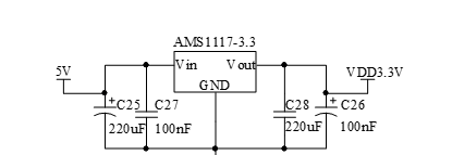 ams1117降压电路原理图