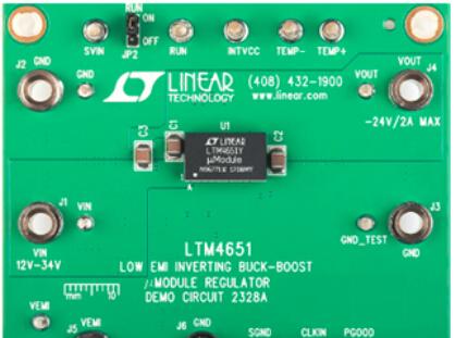 基于Linear公司的LTM4651 58V 24W反相输出μModule稳压方案