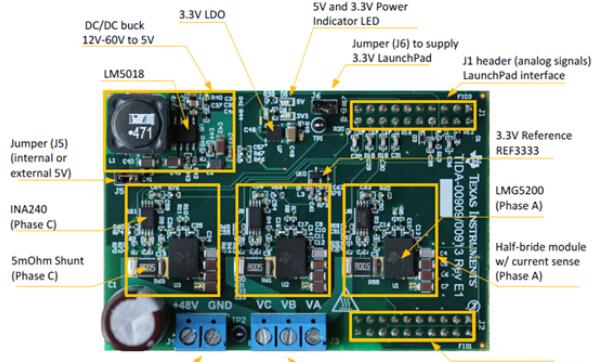 基于TI公司的LMG5200三相GaN逆变器参考设计TIDA-00909