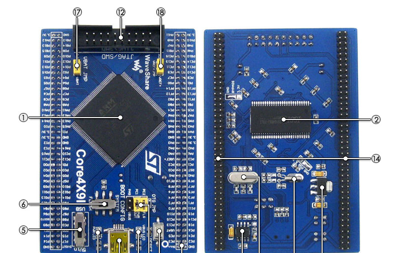 模块板卡：基于STM32F429IGT6主控芯片的Core429I核心板方案
