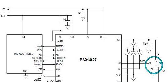 基于Maxim公司的MAX14827微型低功耗双路IO链接收发方案