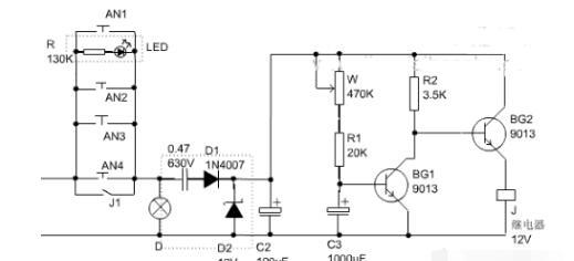 9013作为开关电路图(变压器/可控硅/ICTL431/吊灯红外遥控开关电路)