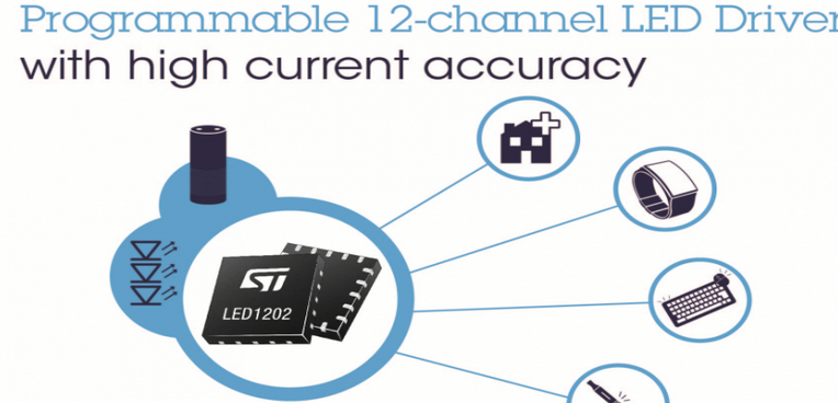 ST可编程12通道RGB-LED驱动器—让设备更明亮