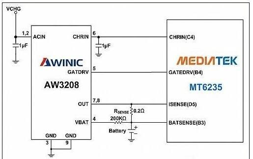 基于AW3208+MT6236的手机快速充电解决方案