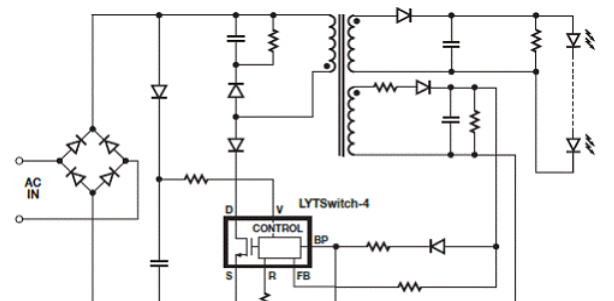 基于PowerInt公司的LYT4324E PAR38 LED灯高效电源方案(DER-396)