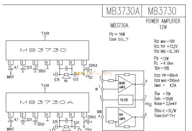 MB3730功放电路图