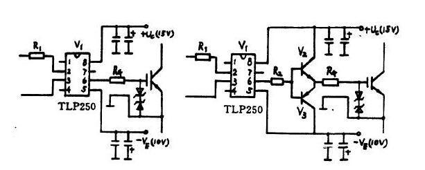 TLP250组成的IGBT驱动电路图